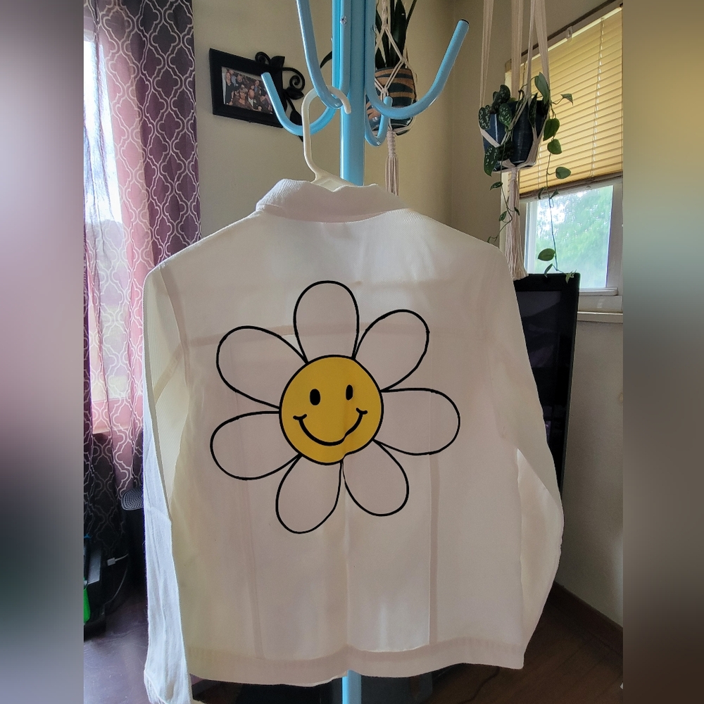 Denim Flower Jacket 🌼😊